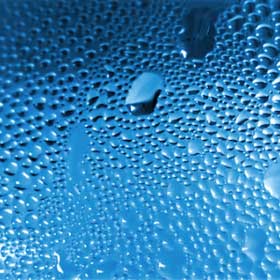 water droplets on glass
